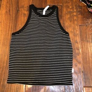 black and white RVCA tank top